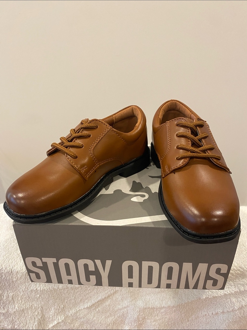 Stacy Adams Kids Tan Dress Oxfords